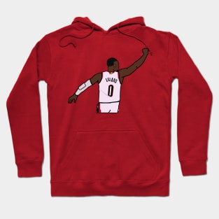 Damian Lillard Waves Goodbye to the Thunder - NBA Portland Trailblazers Hoodie